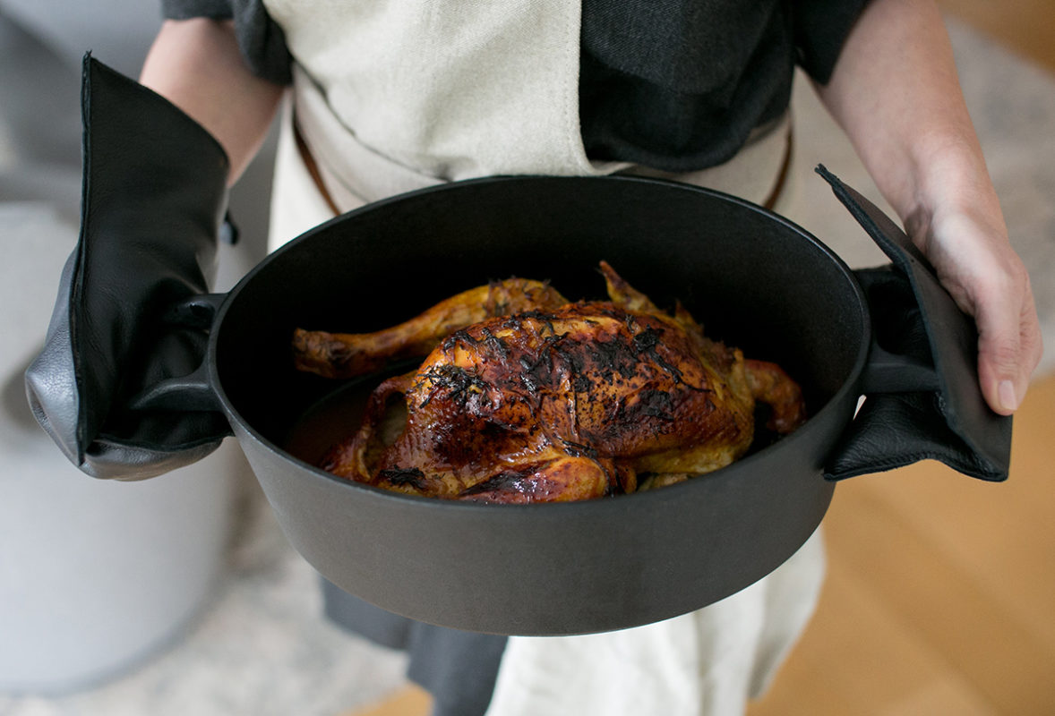 Roast Chicken with Lemon, Ginger and Mustard Sauce