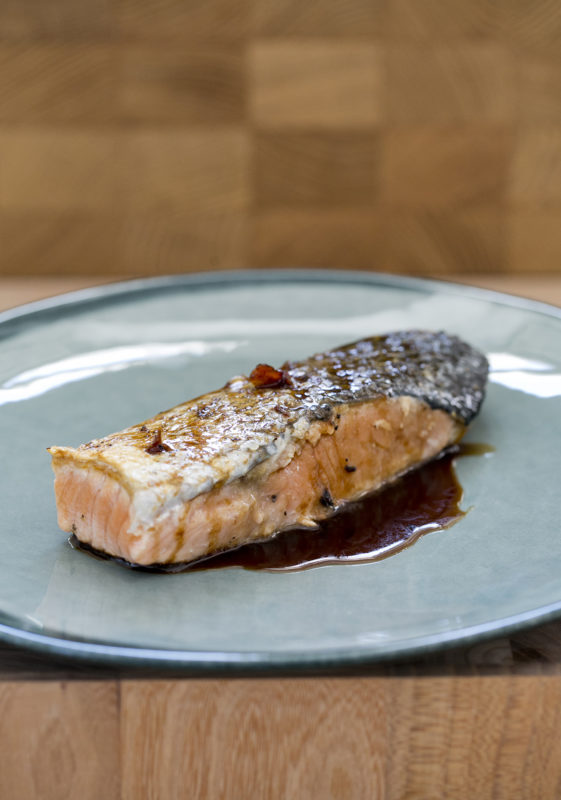 Crispy Fresh Salmon with a Balsamic Glaze