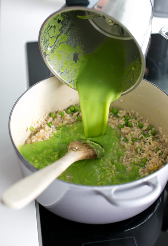 Pea Risotto with Prosecco