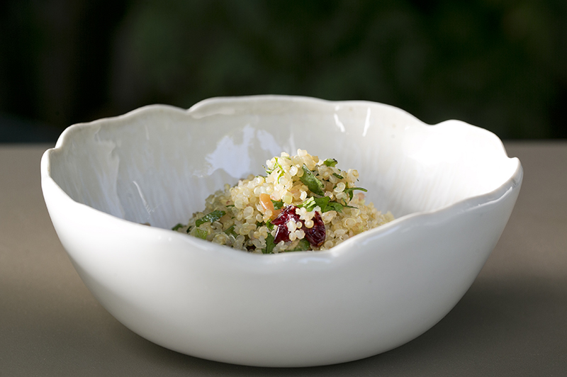 Quinoa salad with cranberries and herbs