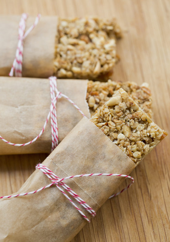Raw Granola Bars with Dried Fruit and Nuts