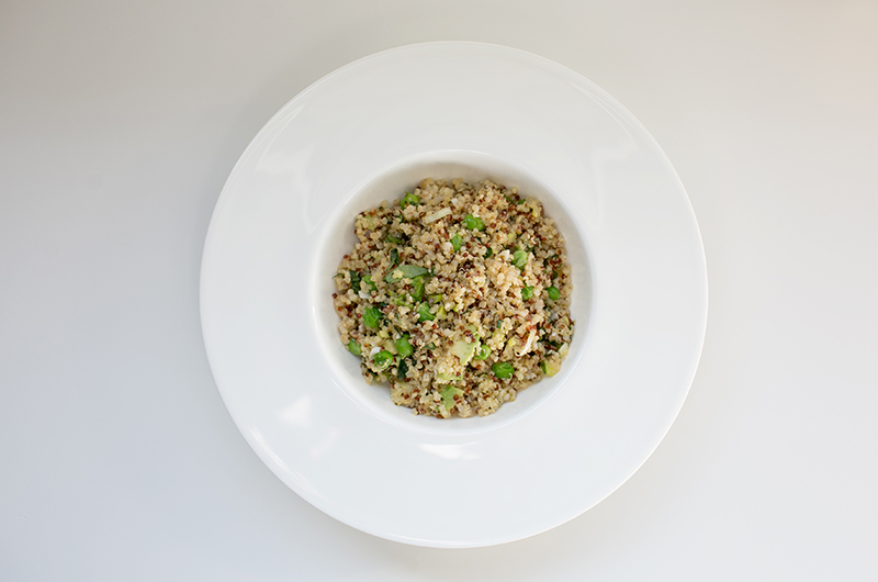 Lemon Herb Quinoa with Spring Peas, Avocado and Basil