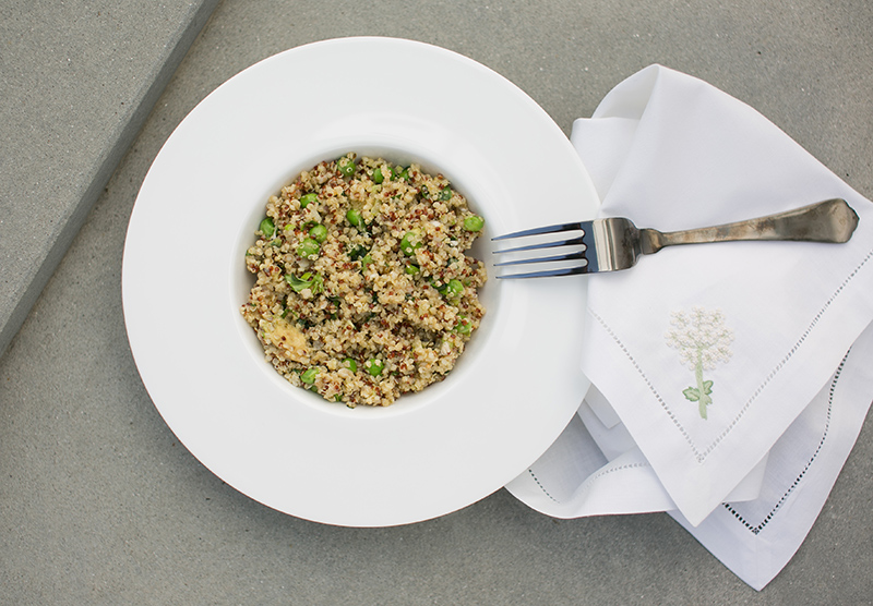 Lemon Herb Quinoa with Spring Peas, Avocado and Basil