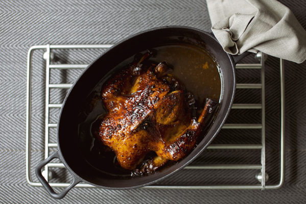 My mothers citrus and honey-glazed chicken