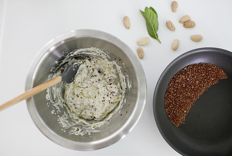 Spinach Spread with Toasted Quinoa