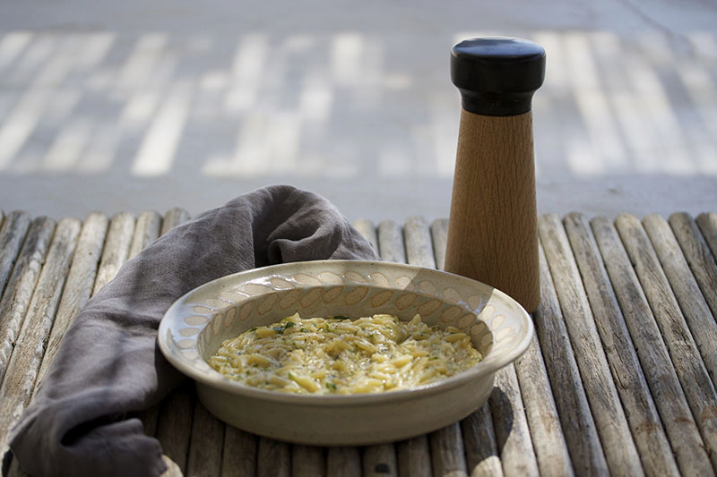 Orzo Pasta with Courgette, Lemon & Parsley