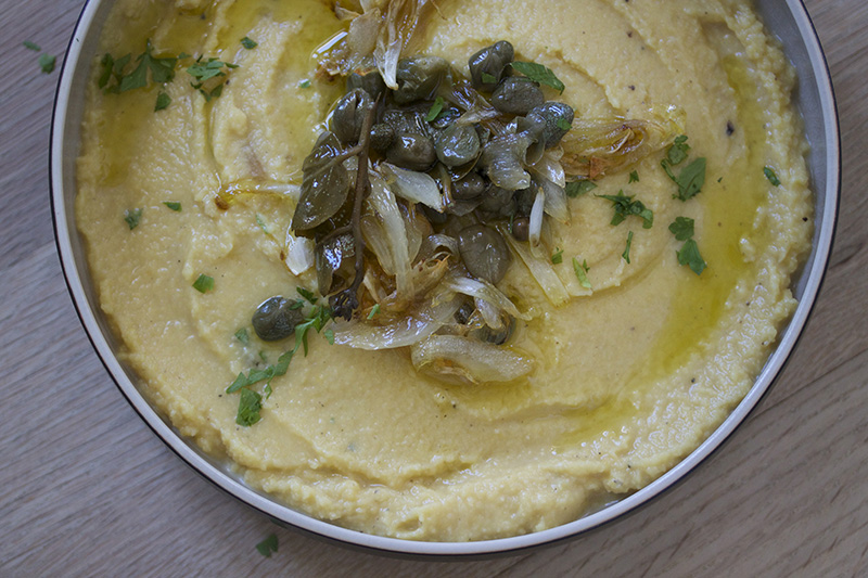 Greek fava -Split Peas with Caramelised Onions