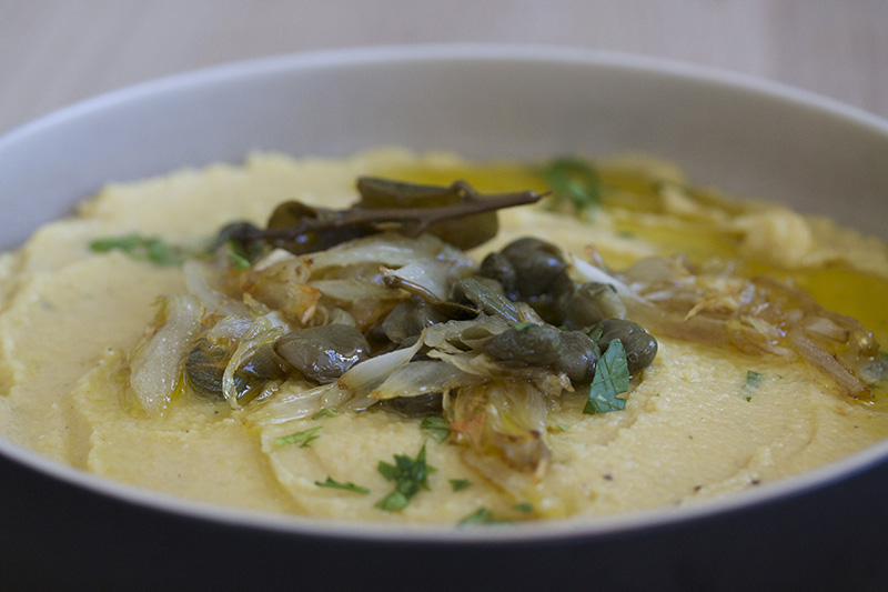 Greek fava -Split Peas with Caramelised Onions