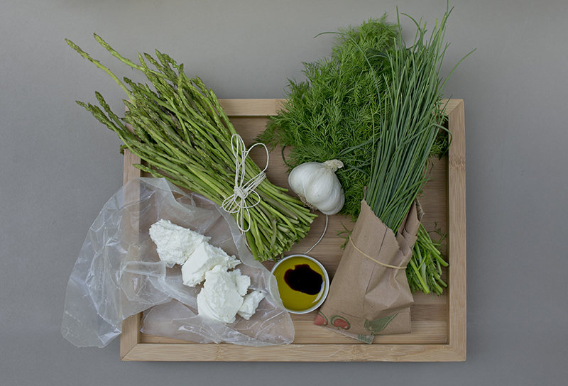 Wild Asparagus with Feta Cheese