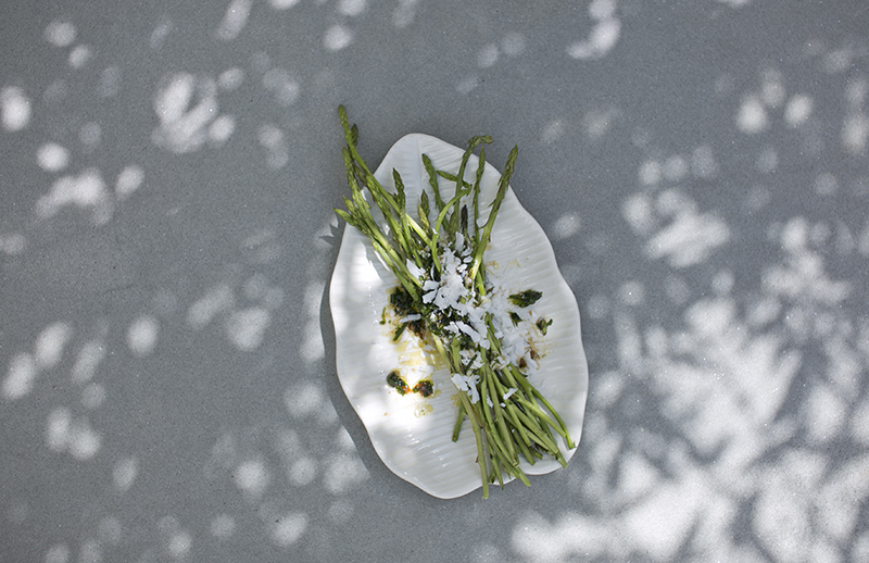 Wild Asparagus with Feta Cheese