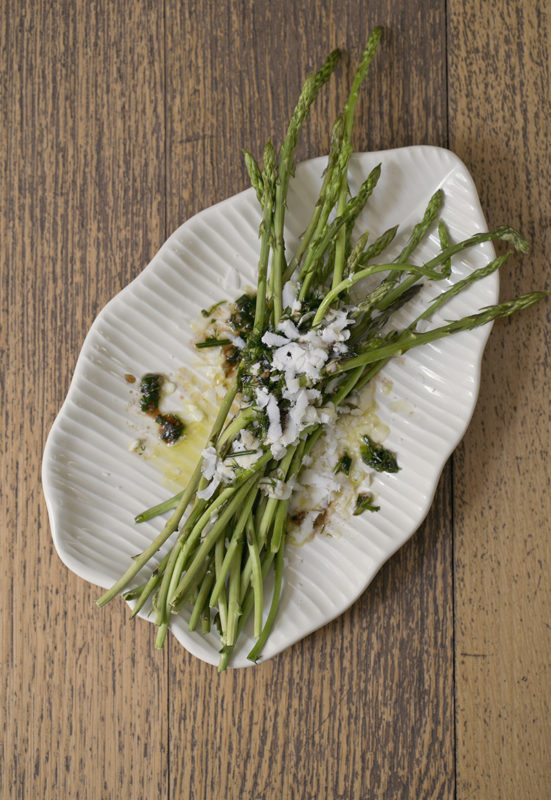 Wild Asparagus with Feta Cheese