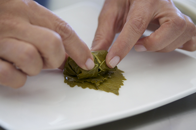 Dolmadakia - Vine Leaves Stuffed with Rice