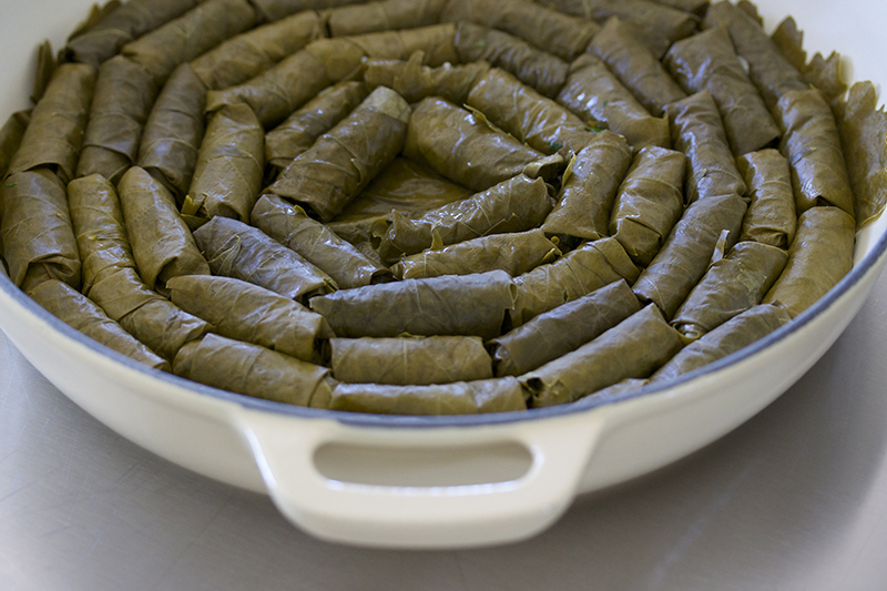 Dolmadakia - Vine Leaves Stuffed with Rice