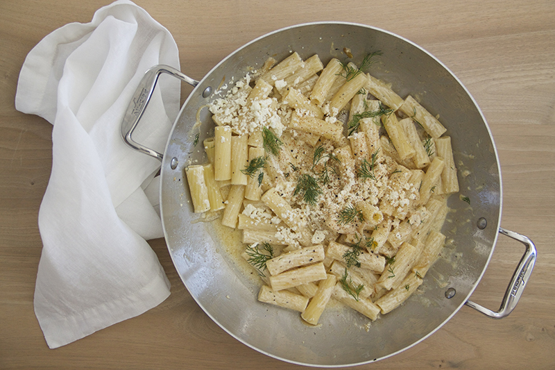 Pasta with Feta Yogurt & Dill