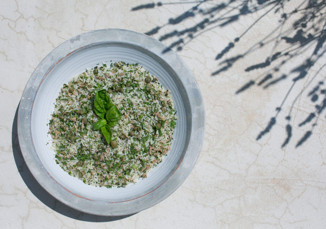 Sandra Choremi Tuna Rice Salad with Capers and Herbs