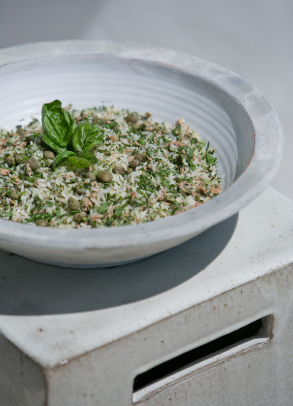 Sandra Choremi Tuna Rice Salad with Capers and Herbs